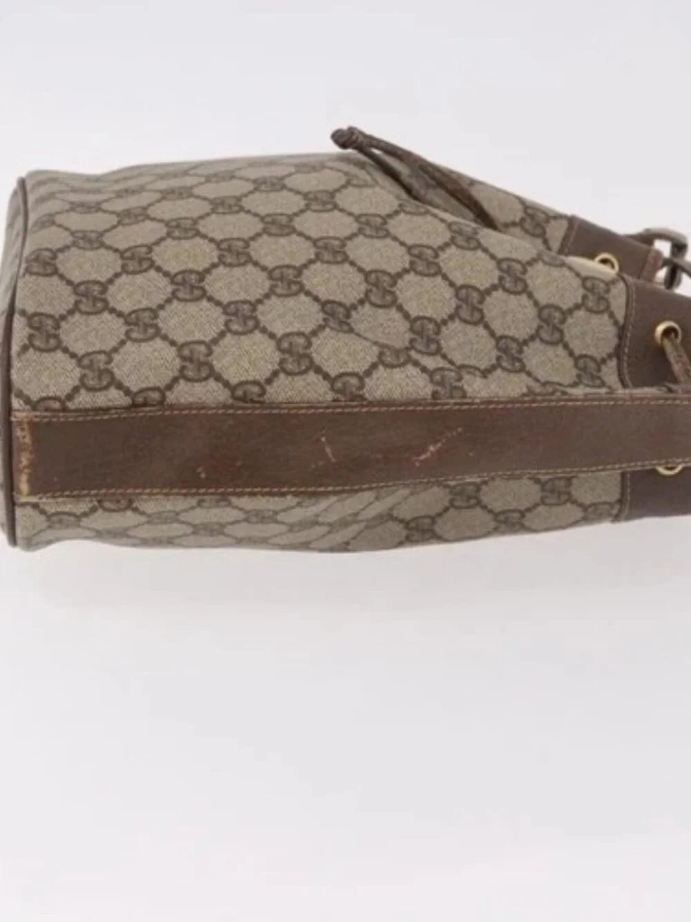 GUCCI GG Supreme Purse Shoulder Bag PVC Beige Gold 001 115 6179 4023 Auth 187851